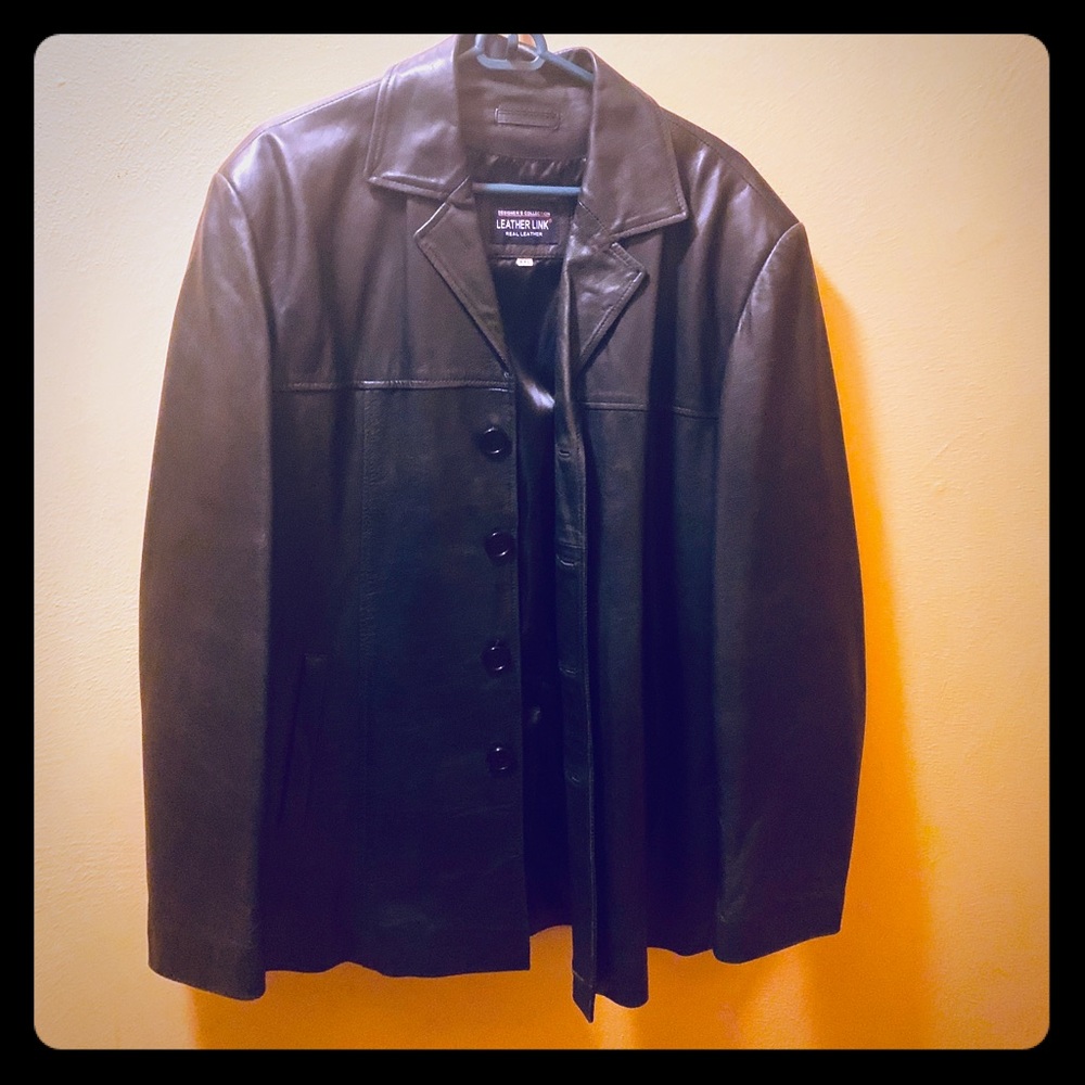 Black Leather Link coat bought in the UK